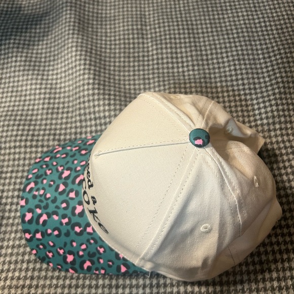 Zenana Outfitters Cream and Green Leopard Print Cap - Picture 2 of 5